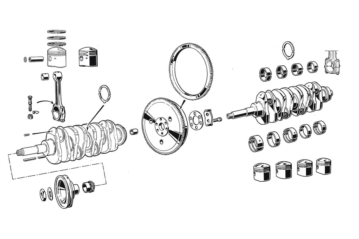 Engine - Block Components | Mechanical | 105/115 Series (Shared Parts) | Alfa Romeo Parts Diagram | Alfaholics
