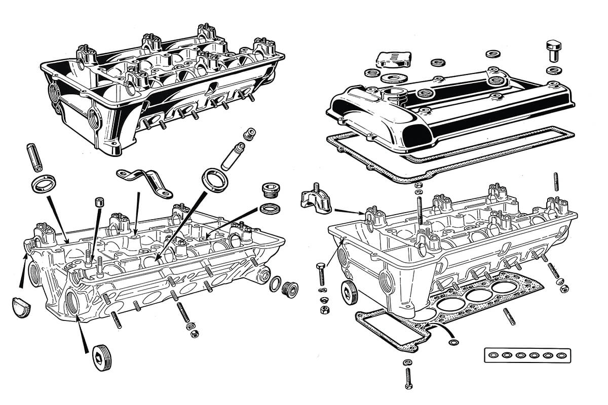 Engine - Cylinder Head | Mechanical | 105/115 Series (Shared Parts) | Alfa Romeo Parts Diagram | Alfaholics