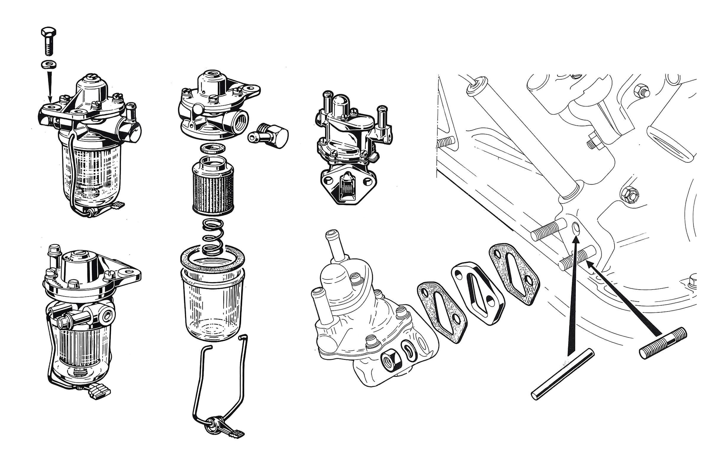 Fuel System | Mechanical | 105/115 Series (Shared Parts) | Alfa Romeo Parts Diagram | Alfaholics