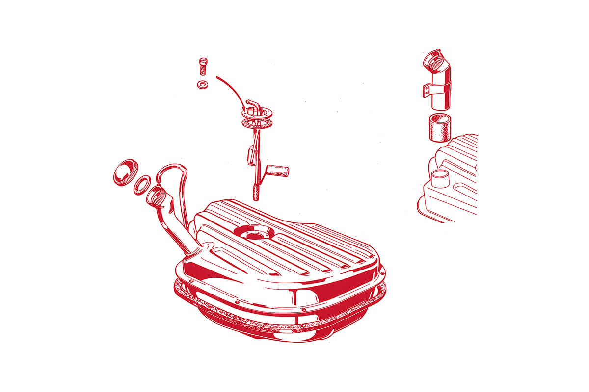 Fuel Tank | Mechanical | 105/115 Series (Shared Parts) | Alfa Romeo Parts Diagram | Alfaholics