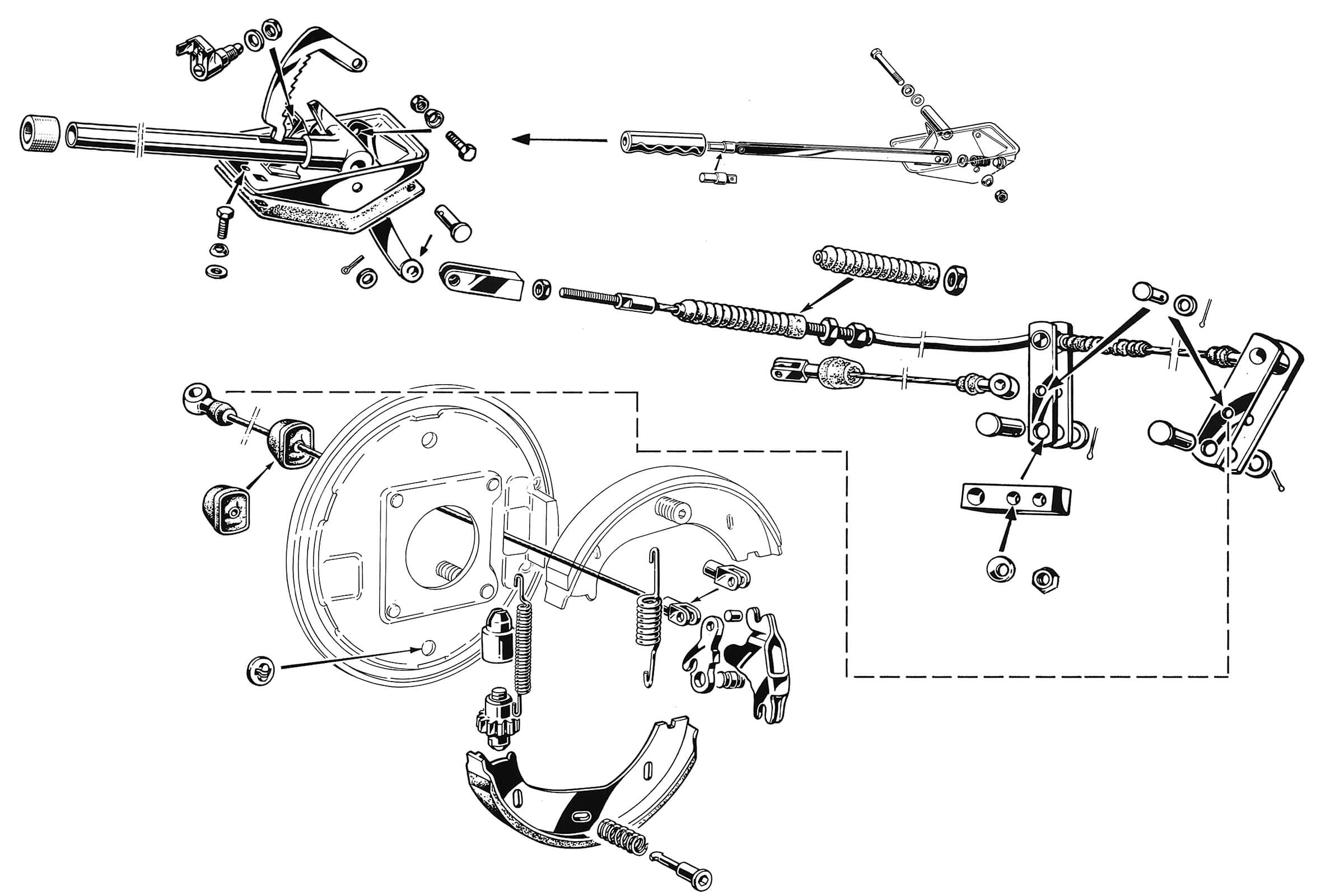 Handbrake/E-Brake | Mechanical | 105/115 Series (Shared Parts) | Alfa Romeo Parts Diagram | Alfaholics