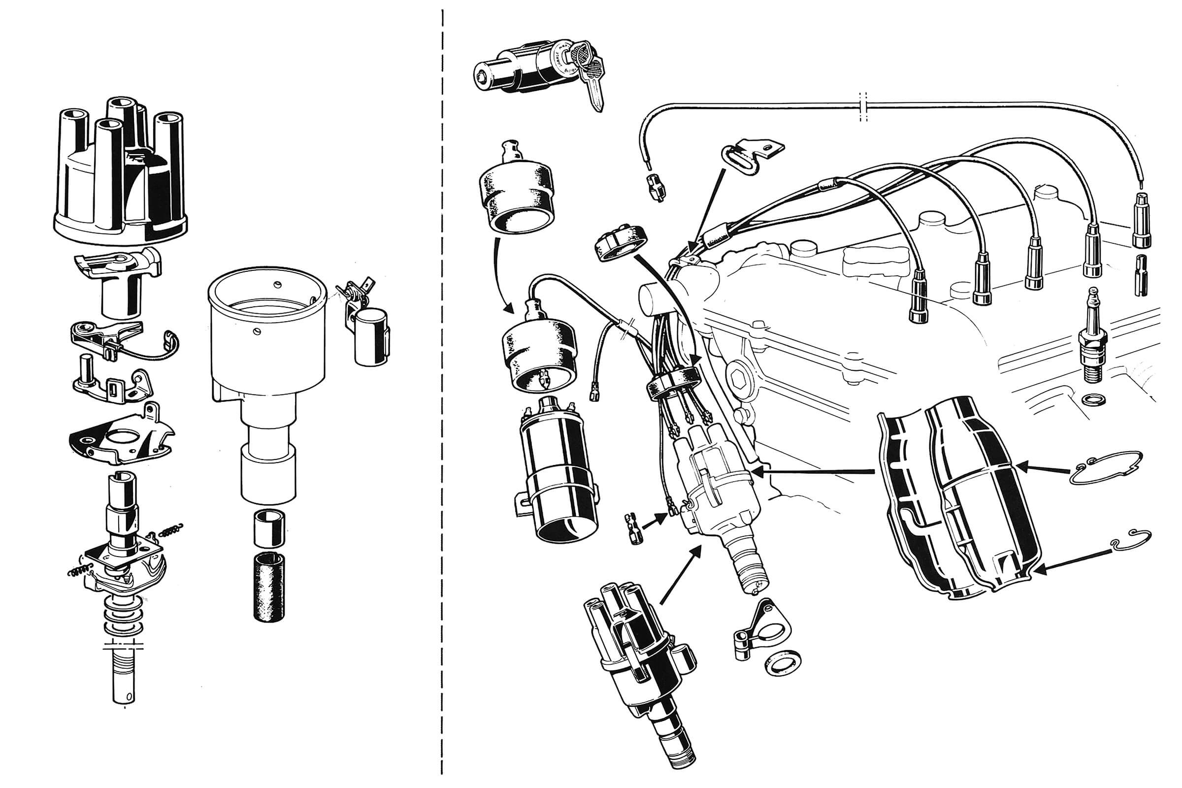 Ignition | Electrical | 105/115 Series (Shared Parts) | Alfa Romeo Parts Diagram | Alfaholics