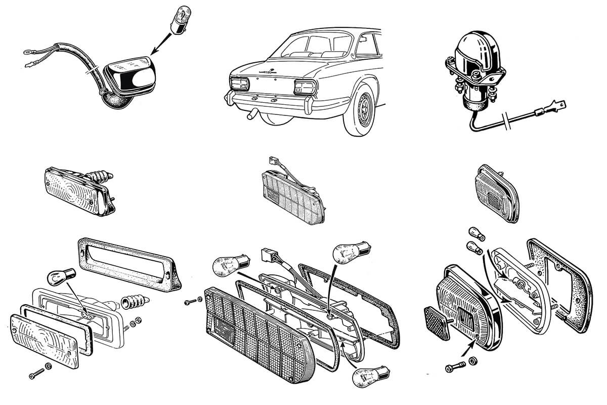 Lights - Rear | Electrical | 105/115 Series GT Diagrams | Alfa Romeo Parts Diagram | Alfaholics