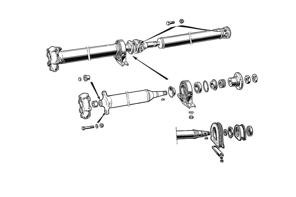 Propshaft | Mechanical | 105/115 Series (Shared Parts) | Alfa Romeo Parts Diagram | Alfaholics