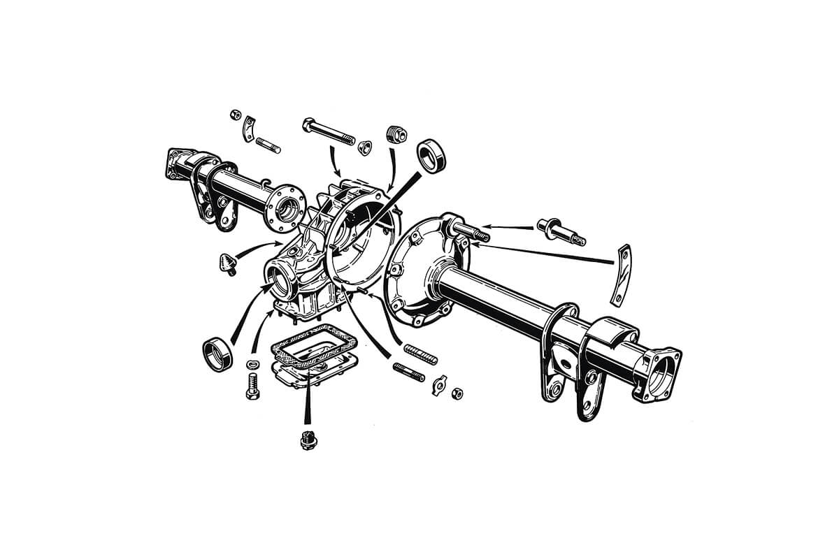 Rear Axle - Casing | Mechanical | 105/115 Series (Shared Parts) | Alfa Romeo Parts Diagram | Alfaholics