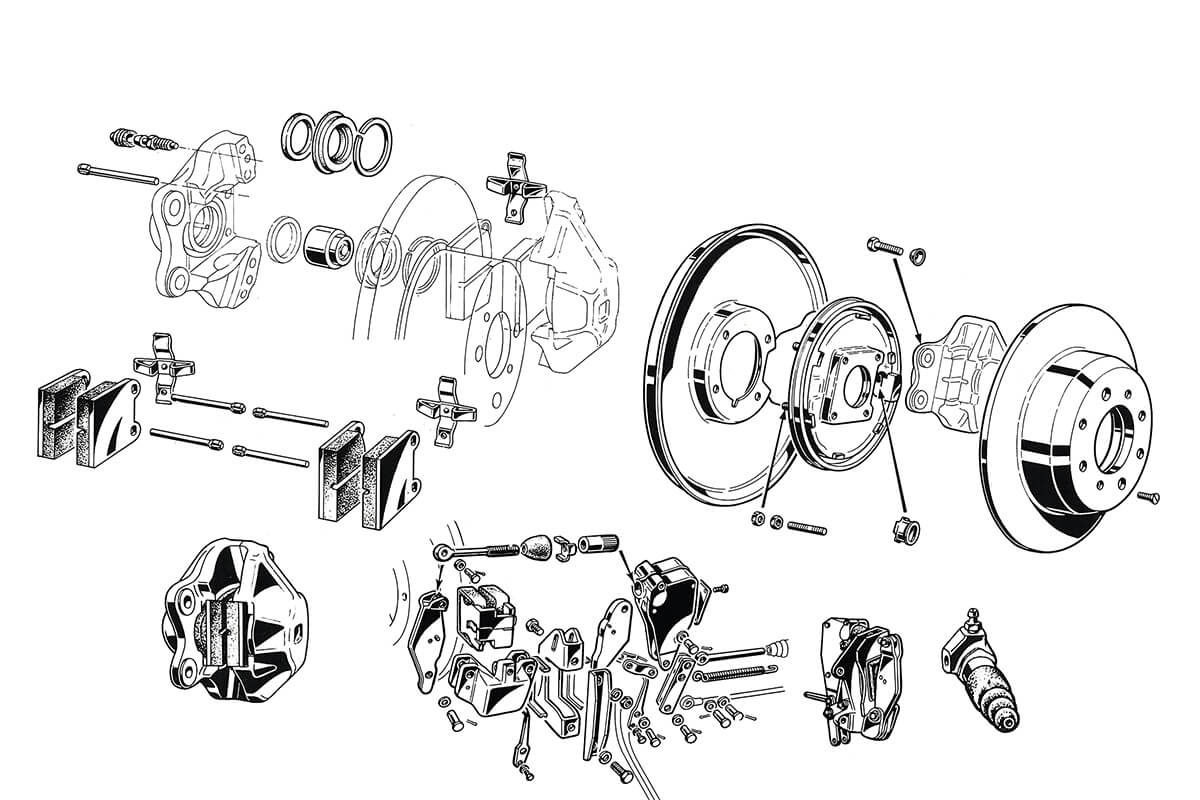 Brakes - Rear | Mechanical | 105/115 Series (Shared Parts) | Alfa Romeo Parts Diagram | Alfaholics