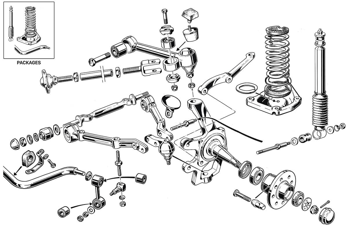 Suspension - Front | Mechanical | 105/115 Series (Shared Parts) | Alfa Romeo Parts Diagram | Alfaholics