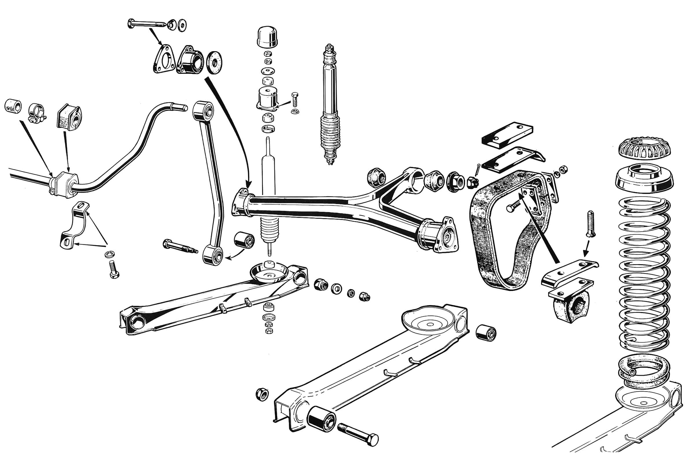 Suspension - Rear | Mechanical | 105/115 Series (Shared Parts) | Alfa Romeo Parts Diagram | Alfaholics