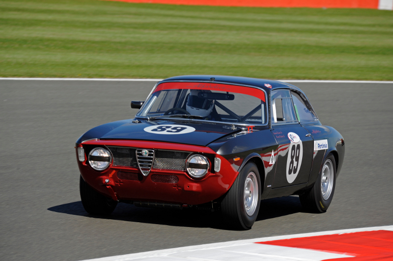 Andrew racing the Alfaholics FIA App.K 1600 GTA At Silverstone - Alfaholics