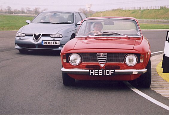 Richard driving his 1600 GTA at the Alfaholics Trackday 2003