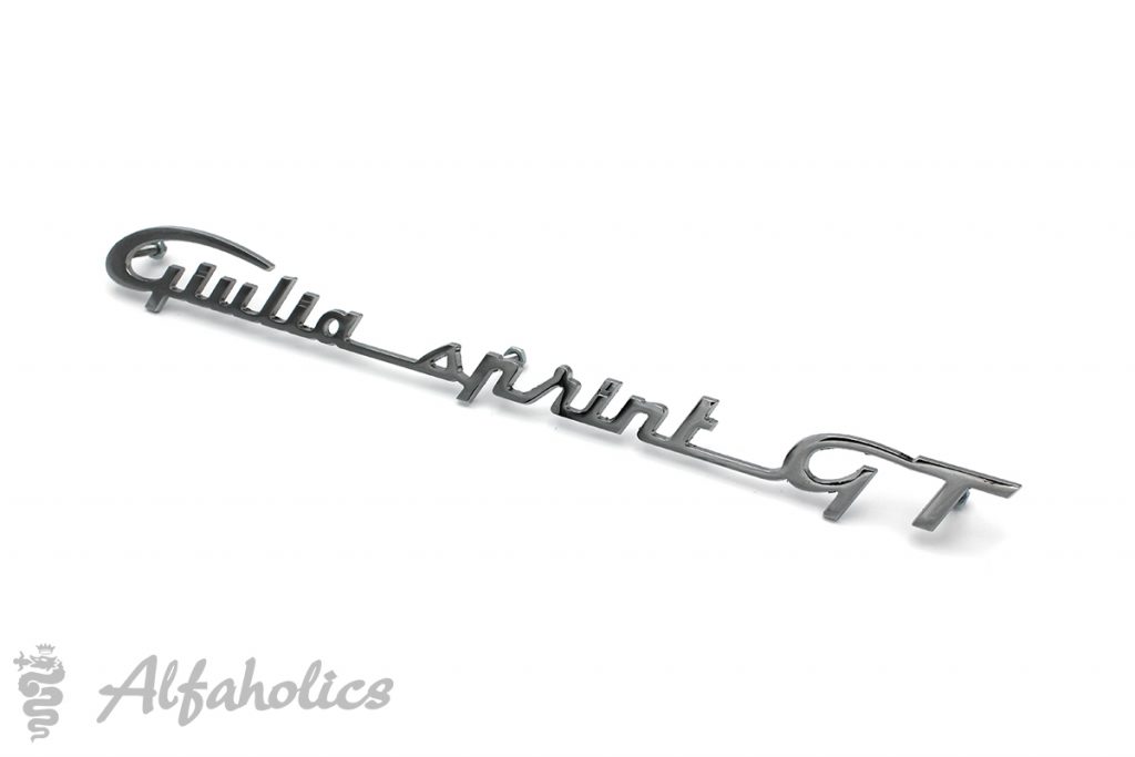'Giulia Sprint GT' Bootlid Script