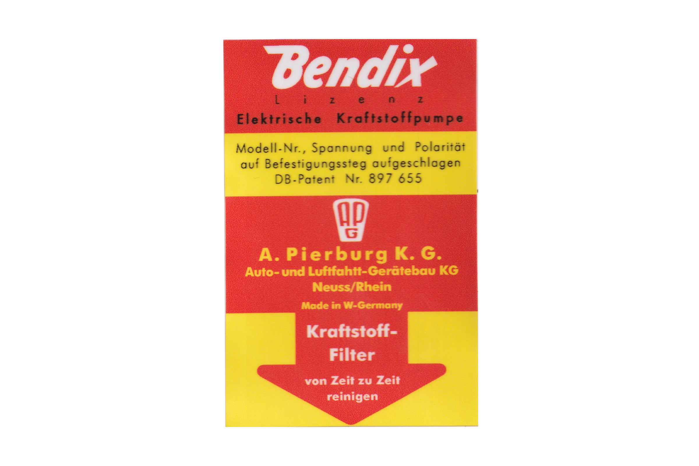 Bendix Fuel Pump Sticker – GTA