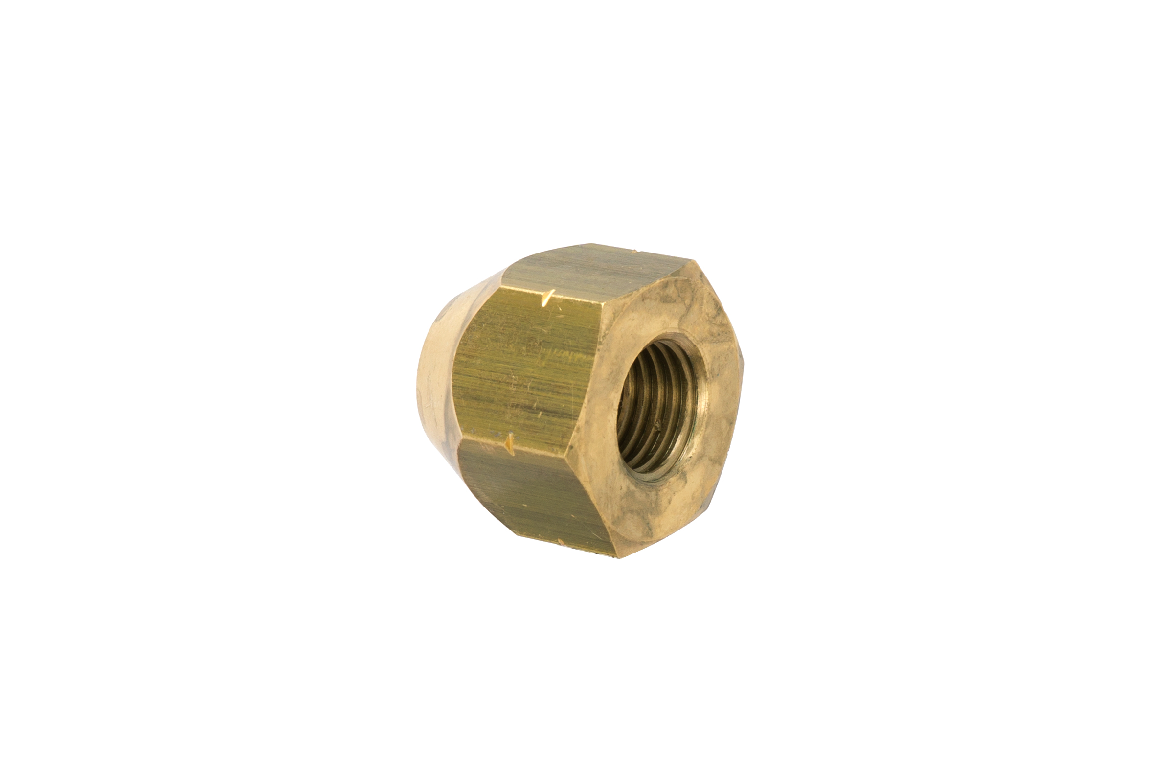 Brass Open Wheel Nut – Left Hand